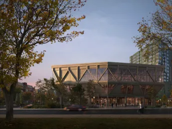 A view of the conference from Western Avenue.