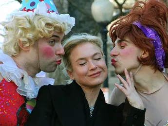 Zellweger and her Hasty Pudding Theatricals escorts