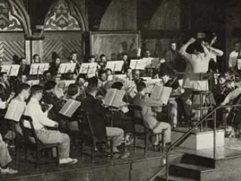 An HRO rehearsal in the early 1950s.