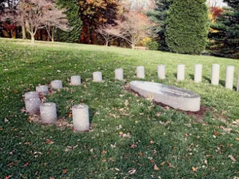 This vice-presidential, analemmatic sundial requires a human gnomon to work