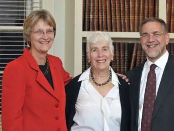 President Drew Faust, Emily Rauh Pulitzer, and Provost Steven Hyman. Images of selected gifts are below. For a complete list, <a href="http://harvardmag.com/media/art_pulitzer.pdf" target="_blank">view pdf</a>.