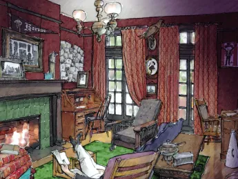 A restorer of lost landscapes works to replicate FDR&rsquo;s suite of rooms as it looked in 1900.