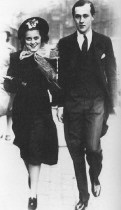 Kathleen Kennedy walking with Billy Hartington, the duke of Devonshire's eldest son