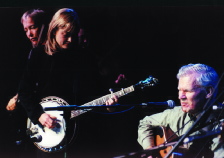 Brown on banjo, with Doc Watson (right) on guitar and vocals.