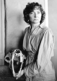 Maria Rutzmoser, curatorial associate of the mammal department at the MCZ, in a portrait from the early 1980s. The bones she guards have new relevance.