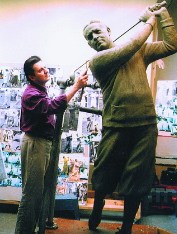 Zenos Frudakis sculpting Bobby Jones