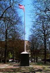 John Harvard flagpole