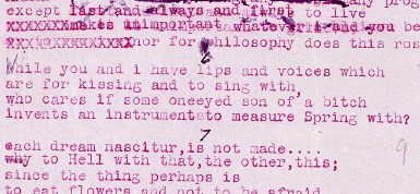 typewritten letter with many corrections