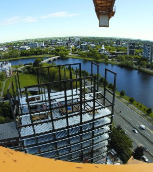 birds eye view of new dorms