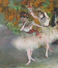 Two Dancers Entering the Stage, c. 1877-1878, by Edgar Degas