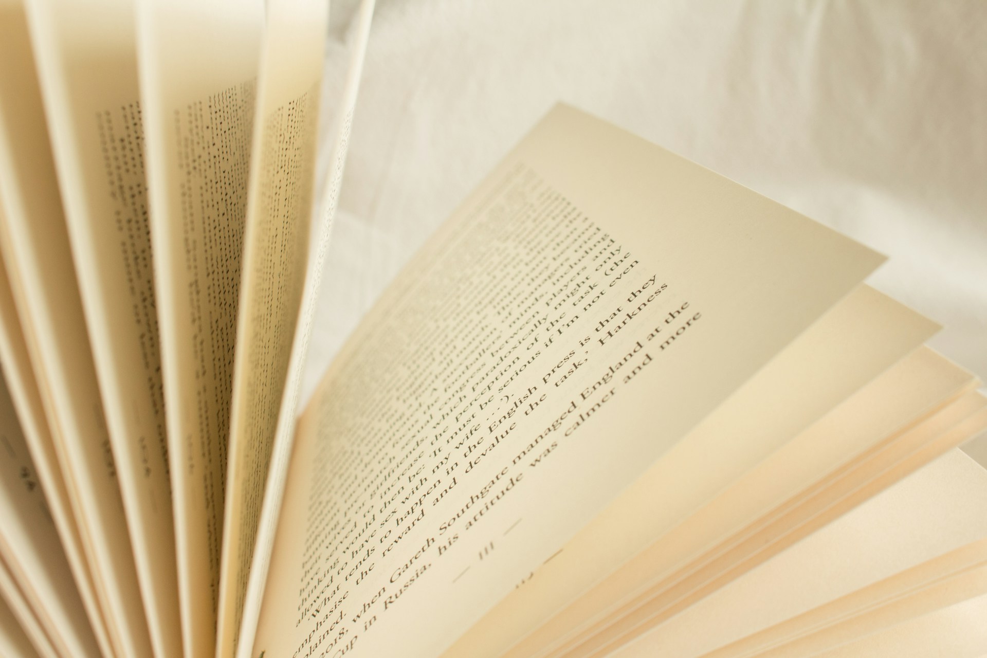 Open pages of a book.