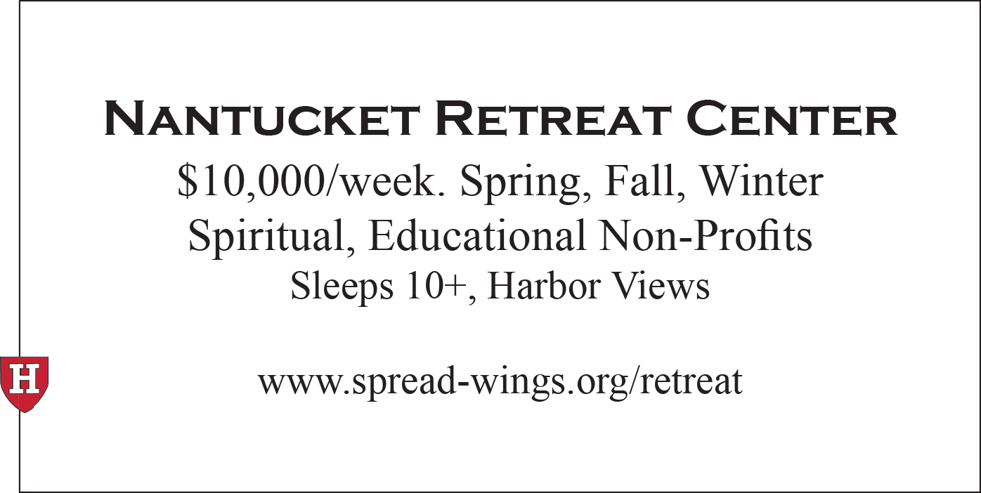 Nantucket Retreat Center$10,000/week. Spring, Fall, WinterSpiritual, Educational Non-ProfitsSleeps 10+, Harbor Views