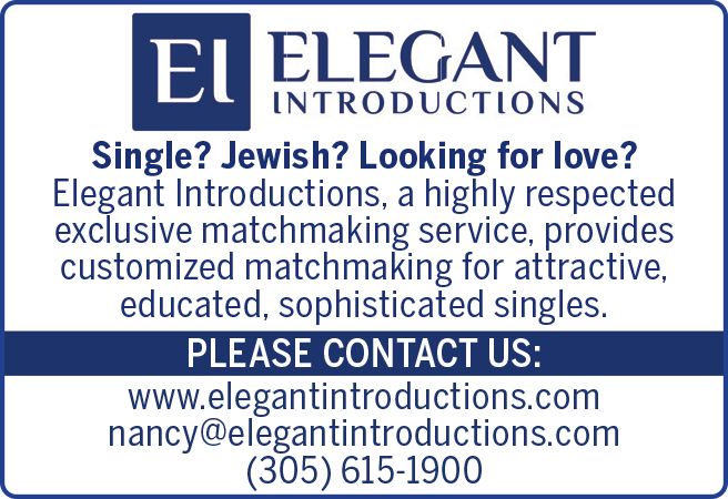 Advertisement for Elegant Introductions, an exclusive matchmaking service for sophisticated singles.