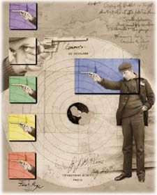  Gentleman marksman  John B. Paine and his brother, Sumner, won convincingly at Athens in the revolver events. John, above, was evidently still in top form when he shot this first-place target at a match in Paris just a month after the games. 