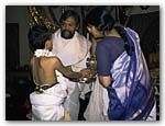 The sacred Hindu thread ceremony, the 'upanayana', at Sri Venkateswara Temple.