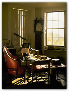 Jefferson's political reputation may rise and fall, but this chair with leg-rest in his study at Monticello secures his fame as seating innovator.