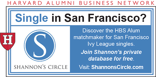 Blue background with S logo in a circle and then text about Shannons Circle Matchmaking
