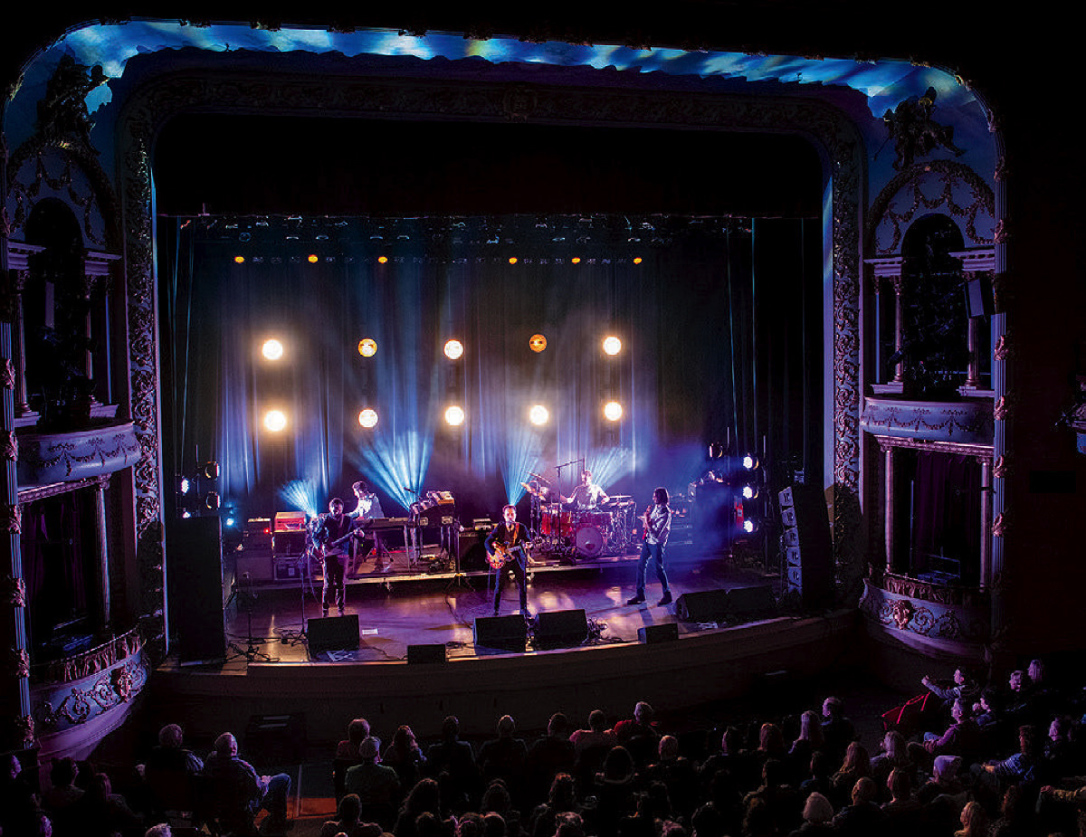 Scene of live concert at the Music Hall