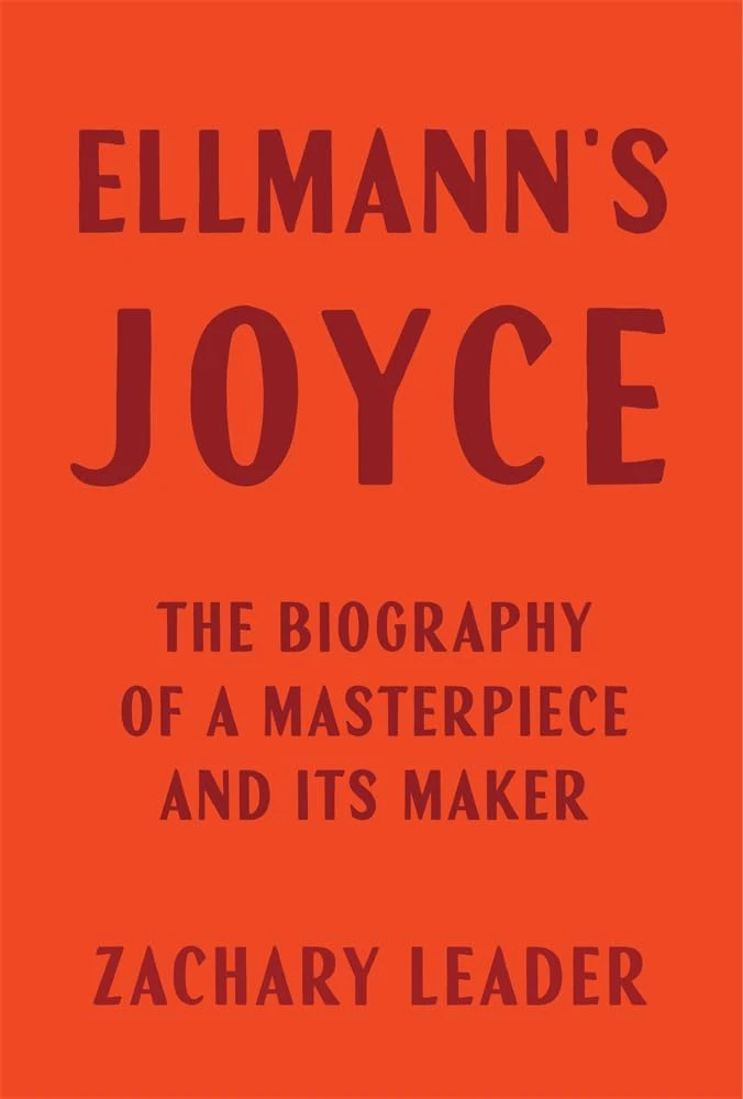 Book cover for "Ellmann's Joyce: The Biography of a Masterpiece and Its Maker" with a red background