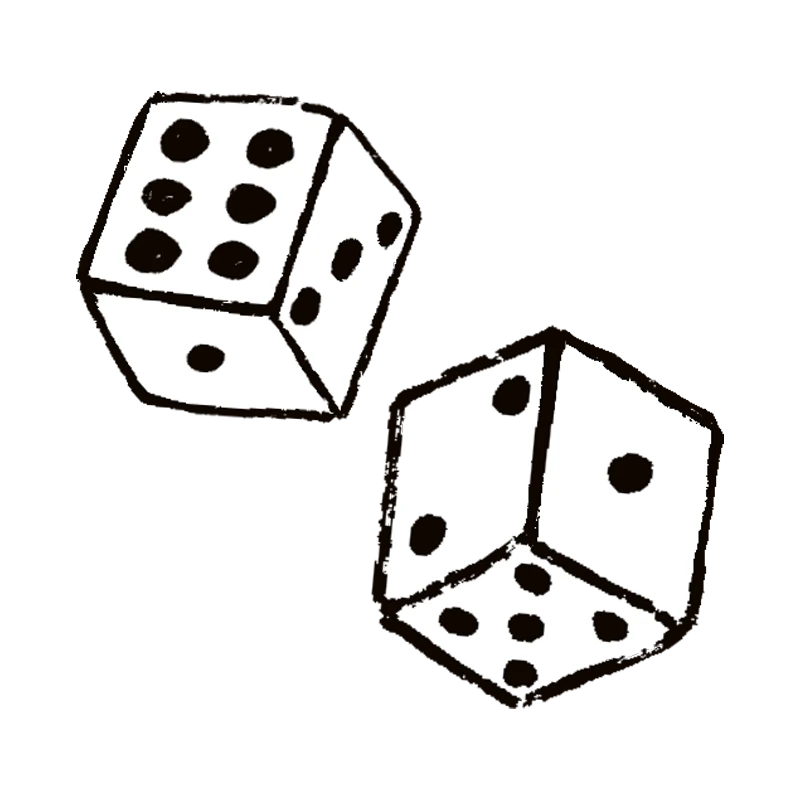 Illustration of two dice