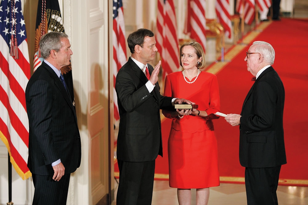 Justice Roberts getting sworn in 