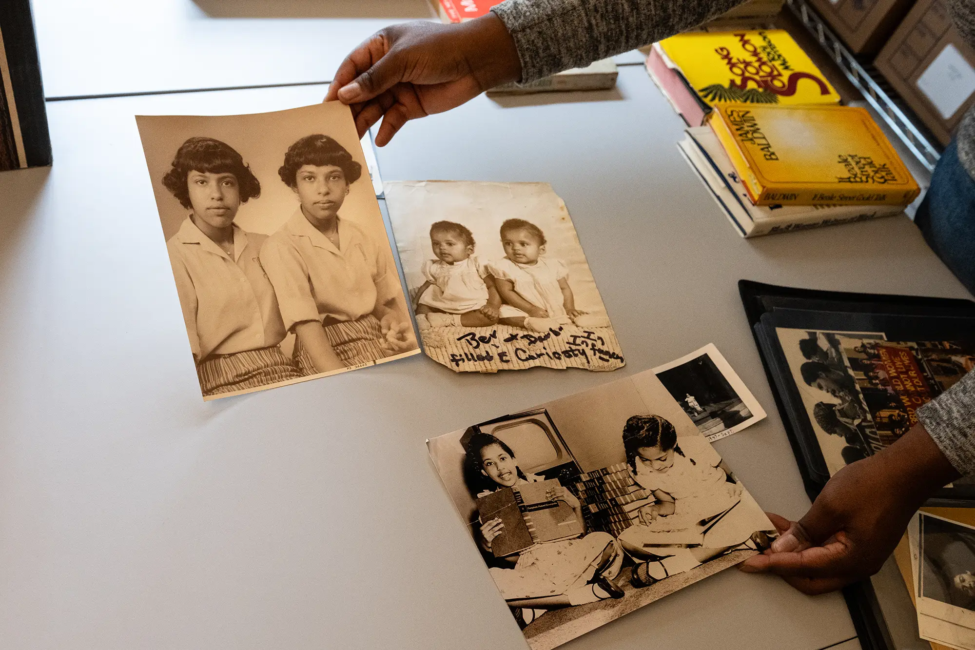 photographs of Barbara Smith and her twin sister Beverly Smith
