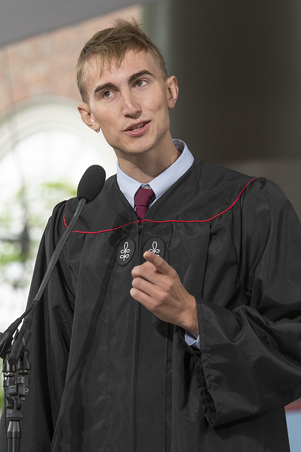 Senior English Orator Thor Reimann ’25