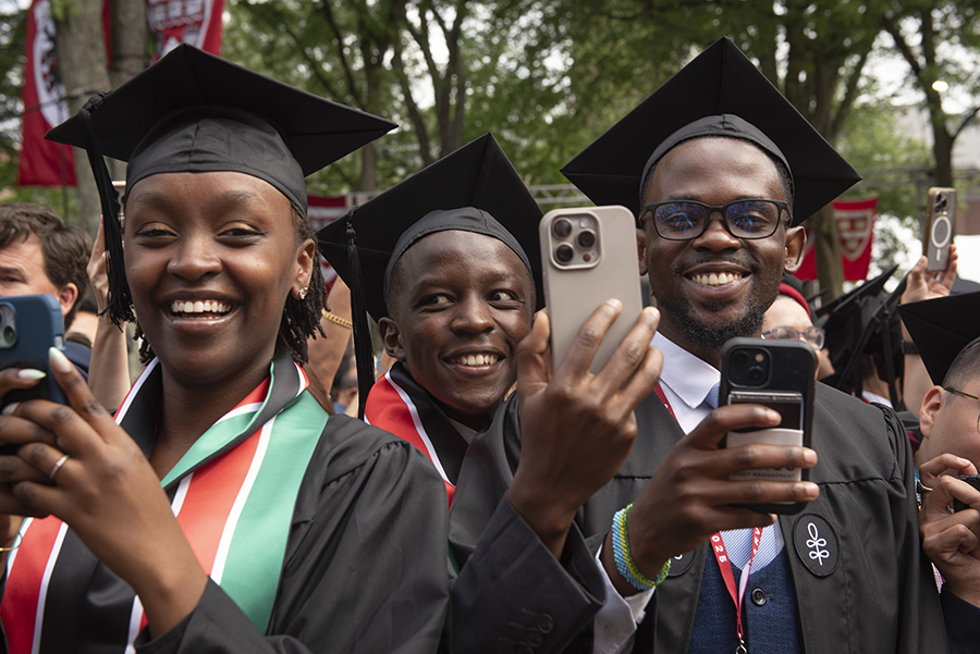 Excited graduates