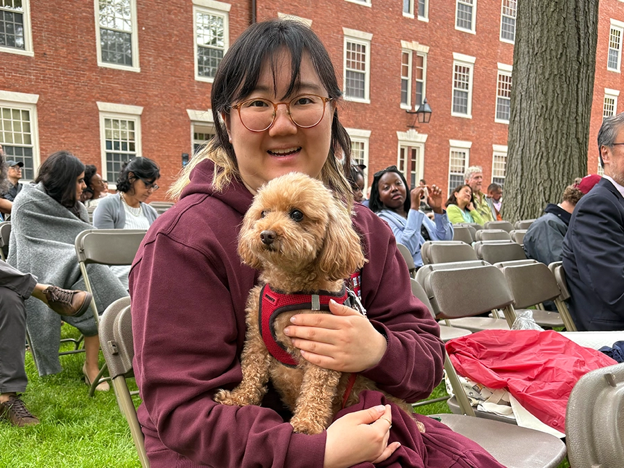Holly Jin and Muki, in attendance to celebrate with Holly’s brother Peter Jin ‘25 