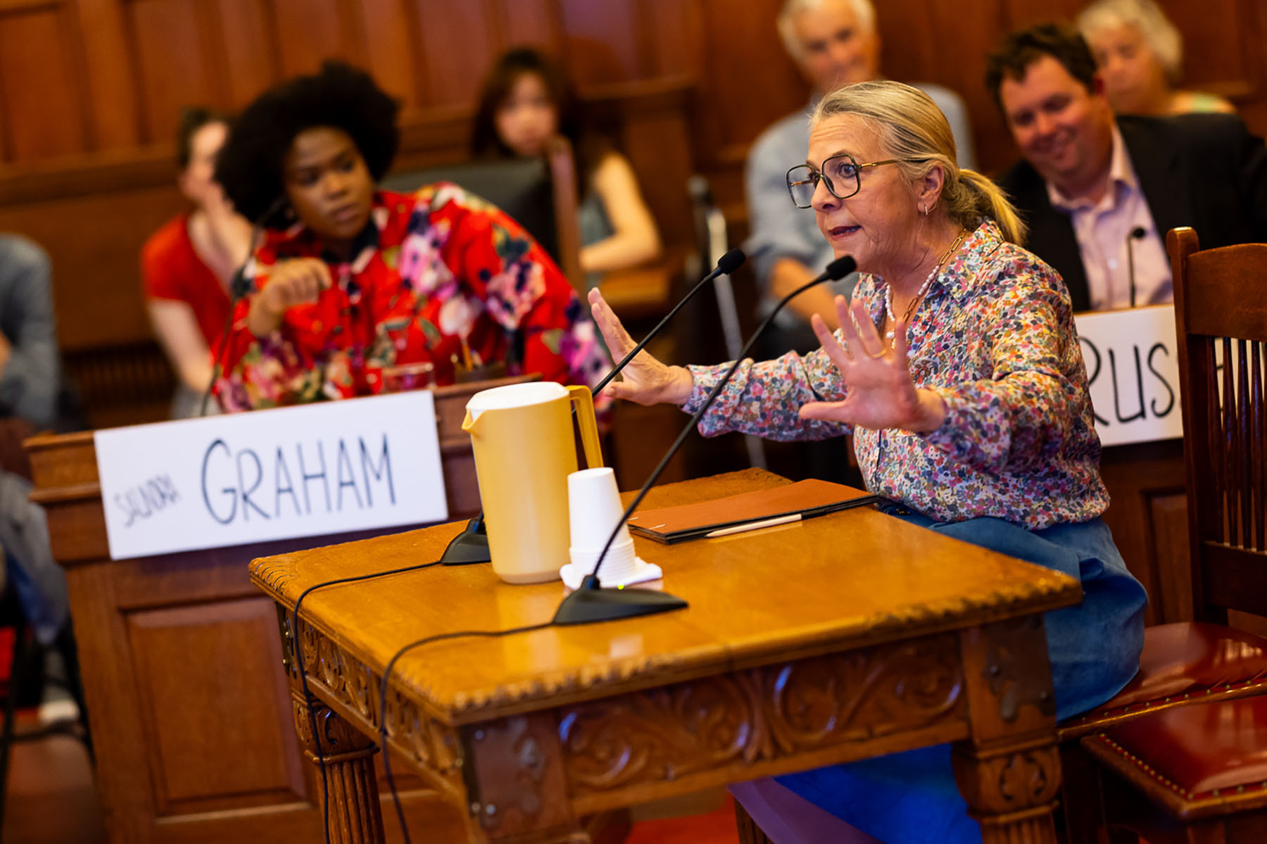 woman testifies at hearing 