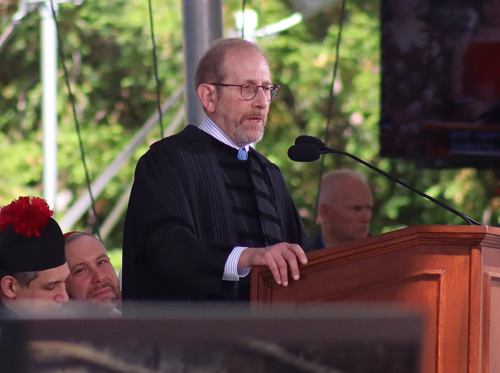 Alan Garber speaks at a podium