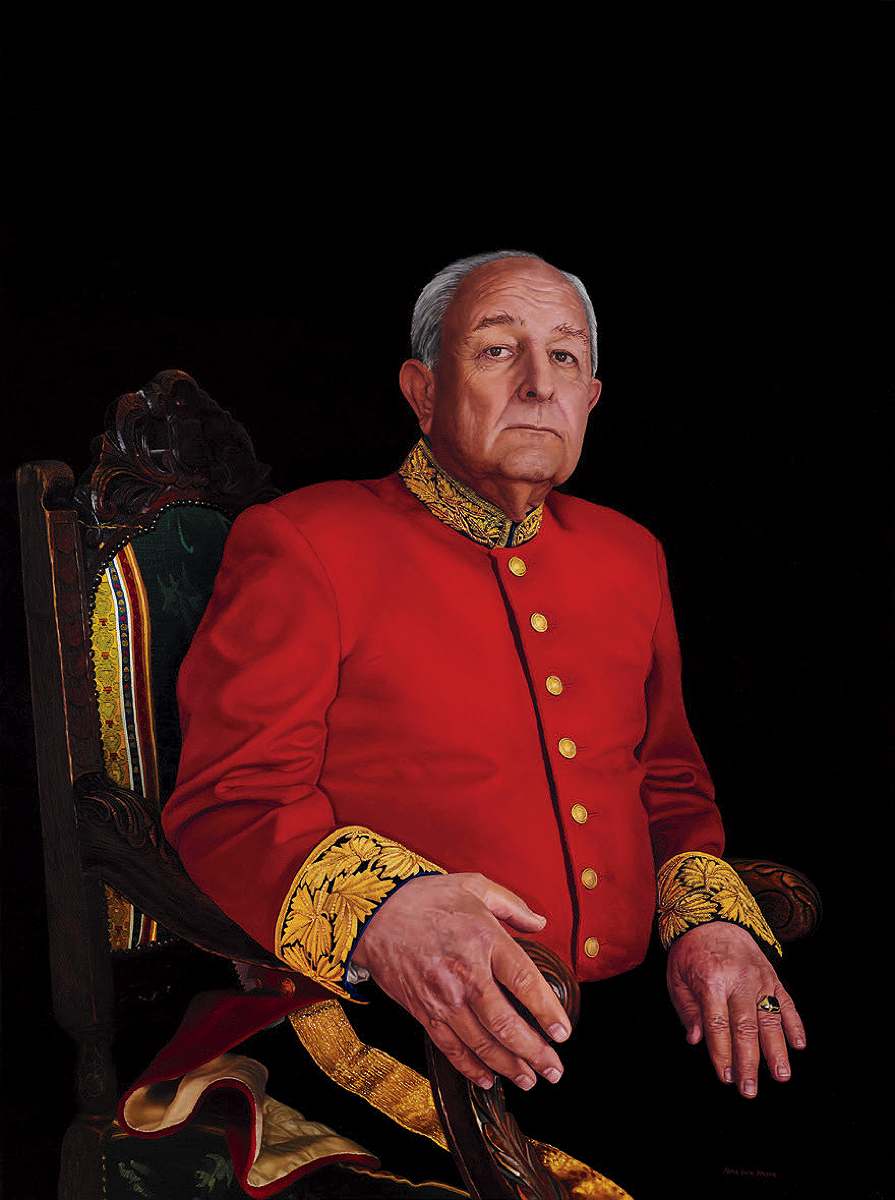 Portrait of man in red jacket