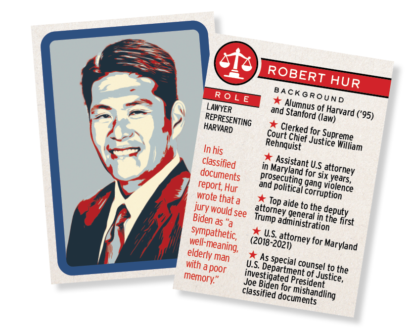 Robert Hur, lawyer for Harvard who investigated Joe Biden