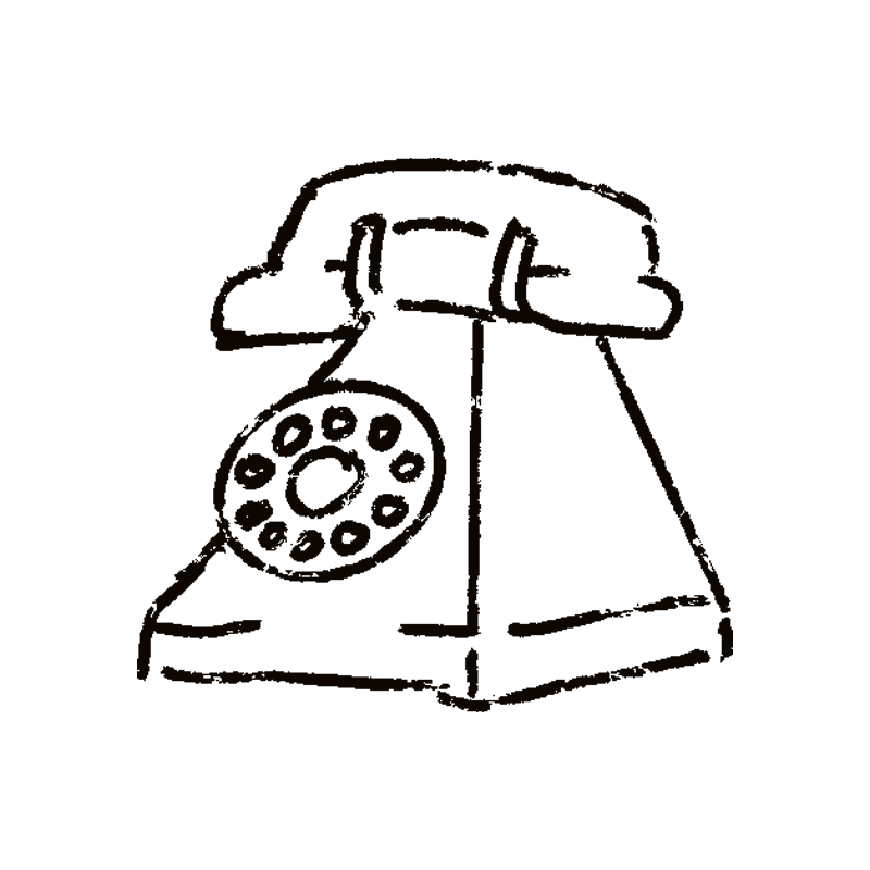 Illustration of an old rotary phone