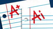 Illustration that plays on the grade A+ and the term Ai