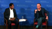 Mick Mulvaney and IOP Director Setti Warren 