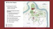 Map showing locations and description of Harvard’s ten-year construction plans on its Allston campus.