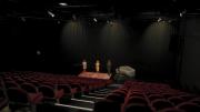 inside the new black box theater in Harvard Square 