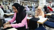 Seamstresses at work in Egypt, 2006