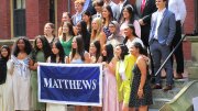Matthews students pose for picture before Convocation procession