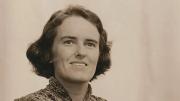 Barbara Lawrence seated, wearing a textured blouse, in a portrait from the late 1930s.
