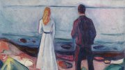 Munch painting. "Two Human Beings (The Lonely Ones)"
