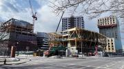 Buildings under construction on the enterprise research campus