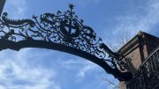 top part of a iron gate at Harvard 
