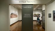 A photograph of the inside of the From Iran exhibit at the Harvard Peabody Museum