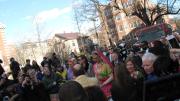 Members of the press crowded around Cotillard as she greeted fans and Hasty Pudding members.