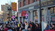 Fans chanted Poehler’s name as they held up signs promoting her book, <i>Yes, Please </i>.