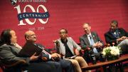 Five Harvard deans sit on stage in a panel.