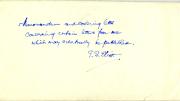 Envelope with the handwritten words: "To be opened only in accordance with the attached conditions"