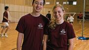 Harvard Badminton Club co-presidents Abraham Lin and Lauren Schumacher.